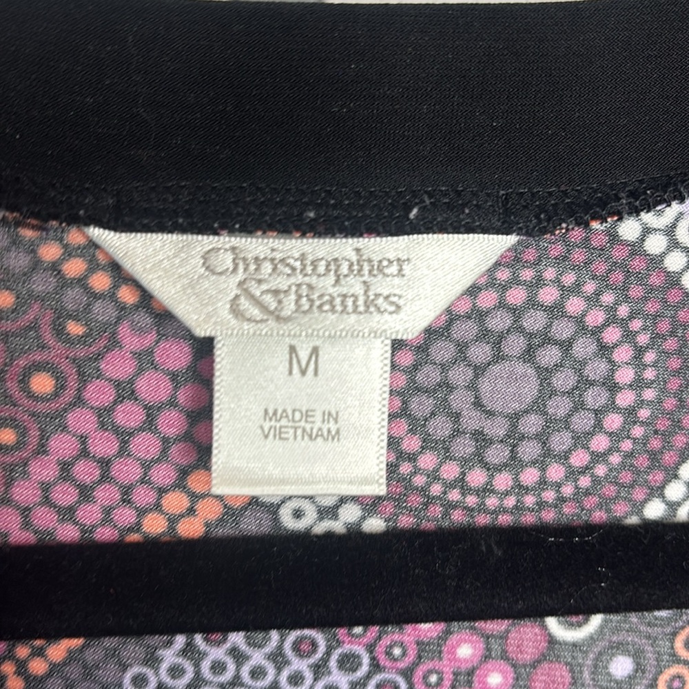 Christopher & Banks - Women's Multicolor Patterned Square Neck Top - Medium - Picture 10 of 11